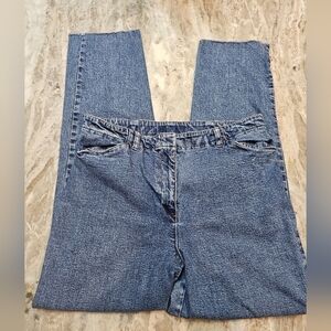Jones Sport Jeans Womens Straight Medium Wash Blue Denim 10
